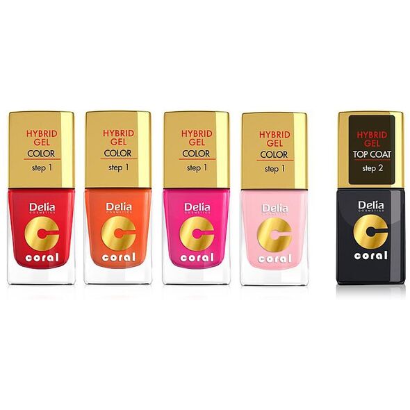 Delia Hybrid Gel Coral Lakier Do Paznokci 11ml Sweet Candy (101)