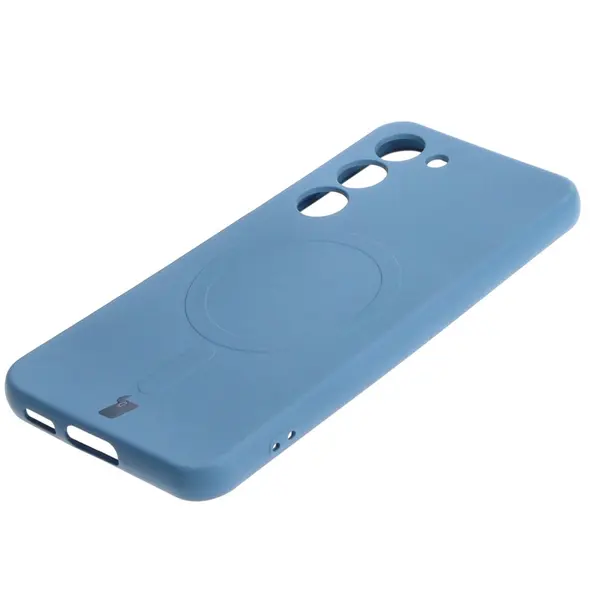 Etui silikonowe z pierścieniem magnetycznym Bizon Case Silicone Magnetic do Samsung Galaxy S23 granatowe