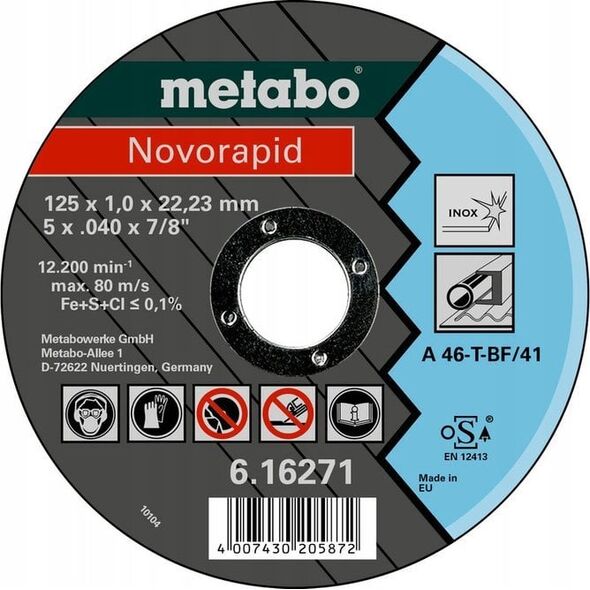 Tarcza tnąca Metabo 616271000 125x22,2mm