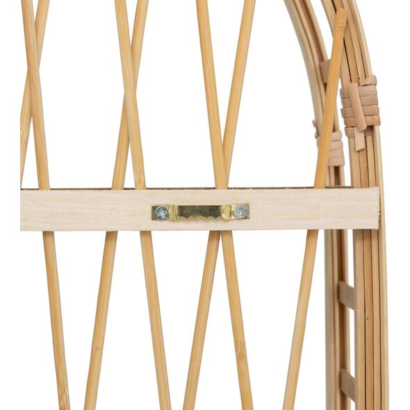 Półka wisząca półowalna rattan, MDF Anahi 74x45 cm