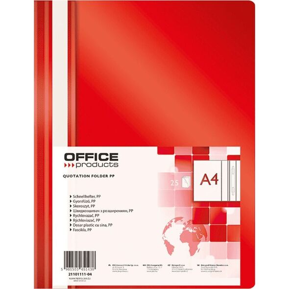 Office Products SKOR.OFFICE PRODUCTS A4 CZERWONY SKOROSZYT - 21101111-04