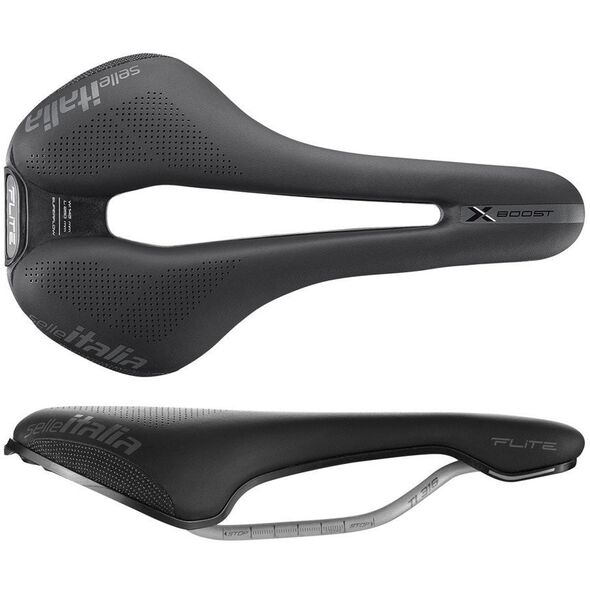 Σέλα SELLE ITALIA FLITE BOOST X-CROSS TI316 SUPERFLOW L (id match L3), 208g, Μαύρο (NEW 2025)