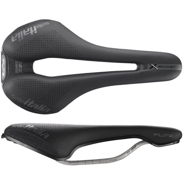 Siodło SELLE ITALIA FLITE BOOST X-CROSS TI316 SUPERFLOW S (id match S3), 204g, Czarne (NEW 2025)