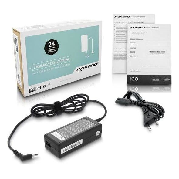 Zasilacz do laptopa Movano 65 W, 3 mm, 3.3 A, 19.5 V (ZZ/HP195333P)