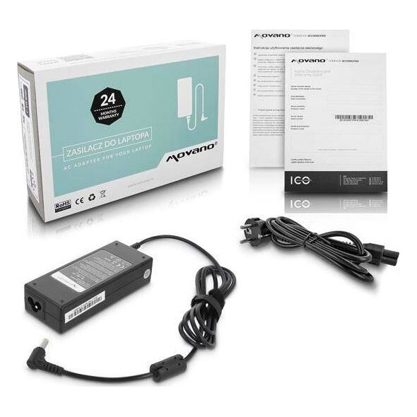Zasilacz do laptopa Movano 90 W, 2.5 mm, 4.7 A, 19 V (ZZ/LIT19474)