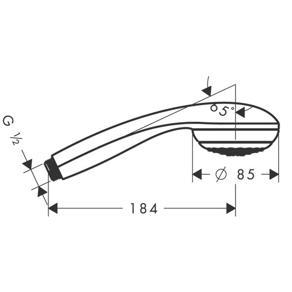 Słuchawka prysznicowa Hansgrohe Crometta 85 1-funkcyjna chrom (28585000)
