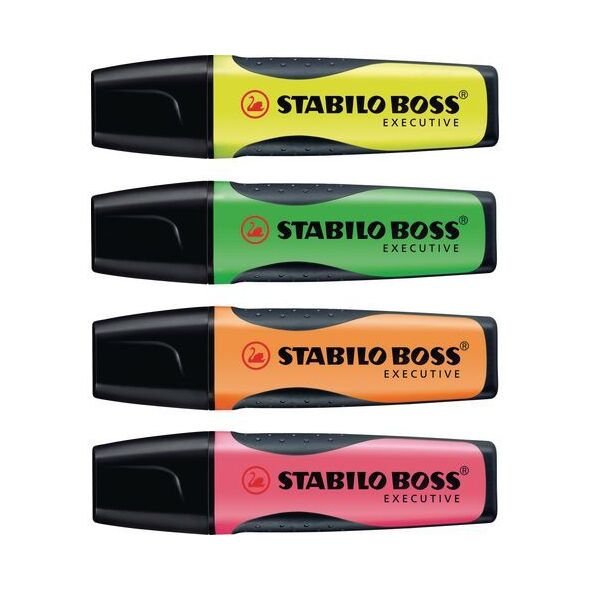 Stabilo Zakreślacz BOSS EXECUTIVE, zestaw 4 kolorów (SCH026)