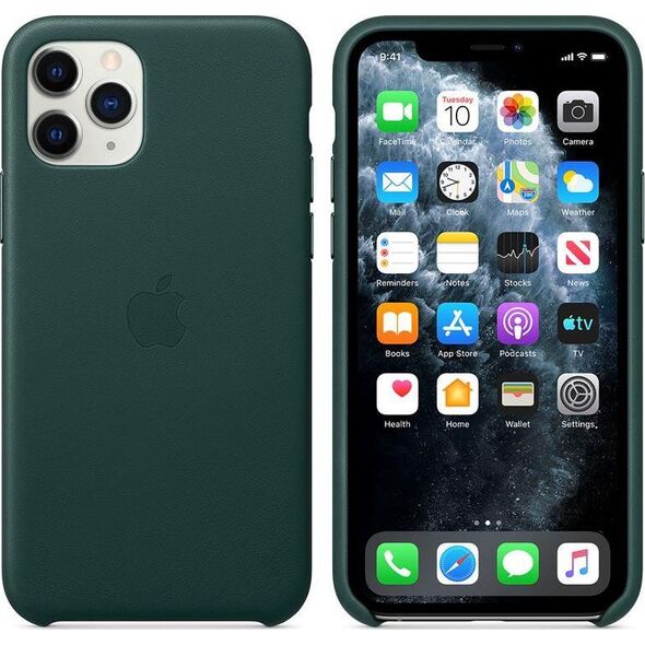 Apple Skórzane etui do iPhone 11 Pro - leśna zieleń-MWYC2ZM/A
