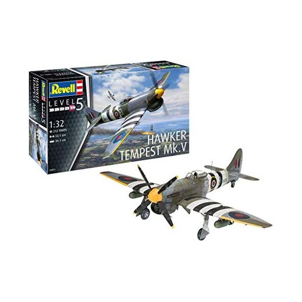 Revell Revell 03851 Hawker Tempest V Faithful - zestaw modelarski dla ekspertów, niepomalowany