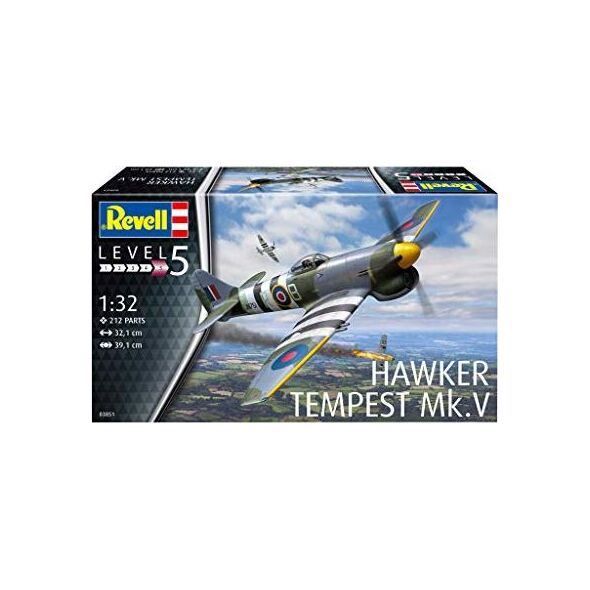 Revell Revell 03851 Hawker Tempest V Faithful - zestaw modelarski dla ekspertów, niepomalowany
