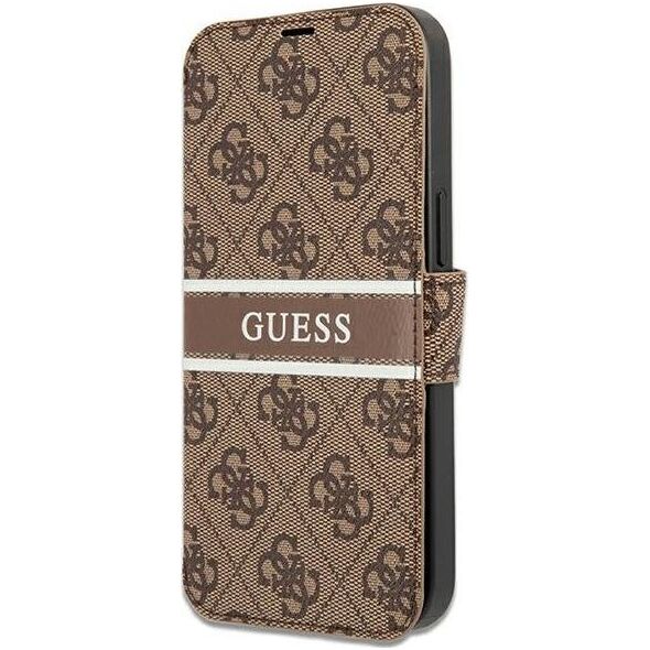 Guess Guess GUBKP13L4GDBR iPhone 13 Pro / 13 6,1" brązowy/brown book 4G Stripe