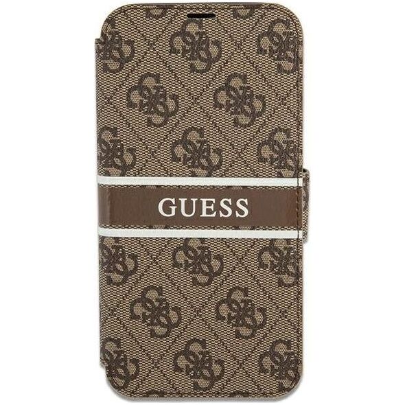 Guess Guess GUBKP13L4GDBR iPhone 13 Pro / 13 6,1" brązowy/brown book 4G Stripe