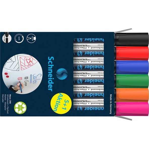 Schneider marker do białych tablic Maxx 290 2 - 3 mm 6 szt