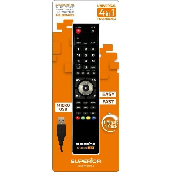 Pilot RTV Superior Pilot Uniwersalny 4in1 + kabel USB 4 urządzenia Superior