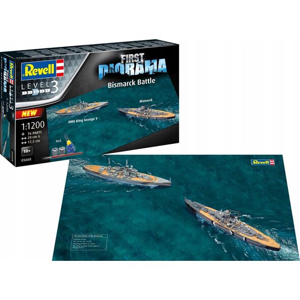 Revell Model plastikowy First Diorama Set Bismarck Battle