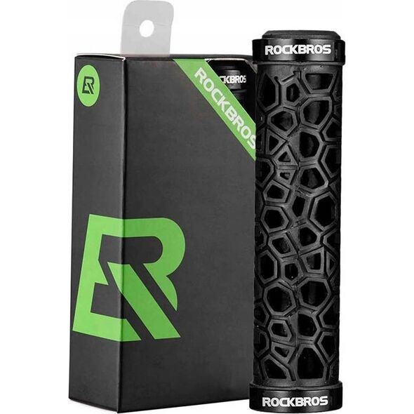 RockBros Gripy rowerowe chwyty z gumy przyczepne śr. 22mm czarne ROCKBROS