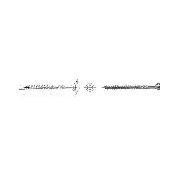 UN WKRĘT DO DREWNA TWARDEGO TROPIC C2 4*30MM T15 (2 STO)