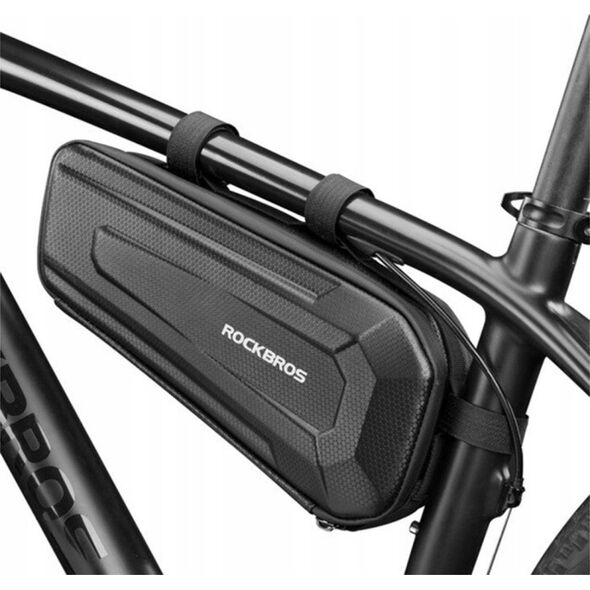 RockBros Twarda torba rowerowa wodoodporna mocowana pod ramę 1.5L czarna ROCKBROS