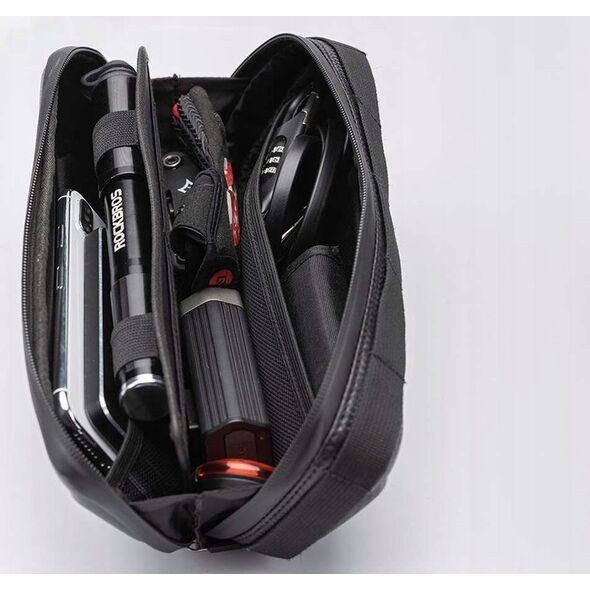 RockBros Twarda torba rowerowa wodoodporna mocowana pod ramę 1.5L czarna ROCKBROS