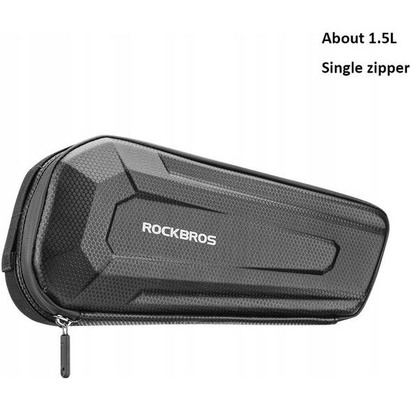 RockBros Twarda torba rowerowa wodoodporna mocowana pod ramę 1.5L czarna ROCKBROS