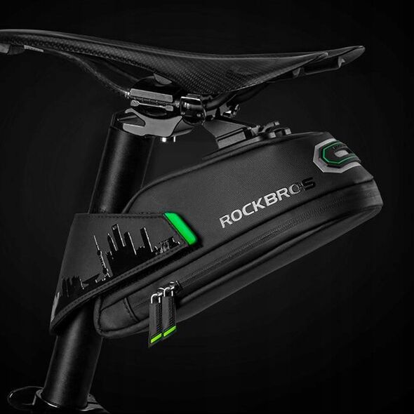 RockBros Torba rowerowa na telefon narzędzia pod siodełko z szybkozłączką czarna ROCKBROS