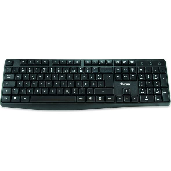 Equip Equip 245210 klawiatura USB QWERTZ Niemiecki Czarny