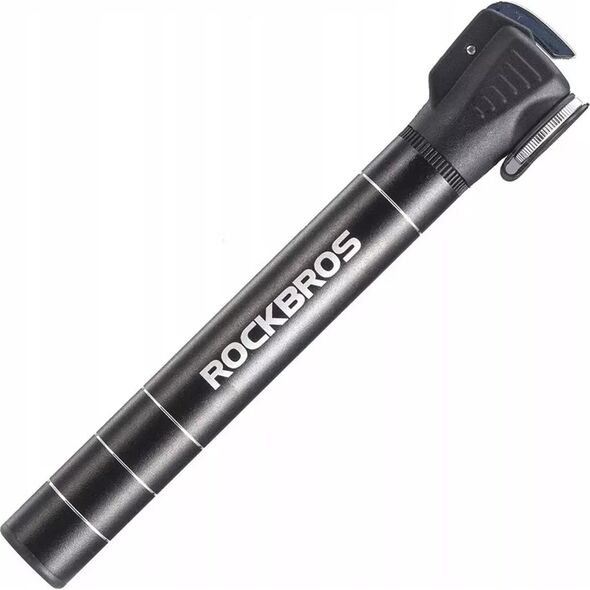 RockBros Mała pompka rowerowa 7 bar aluminium dł. 17cm - czarna