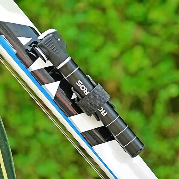 RockBros Mała pompka rowerowa 7 bar aluminium dł. 17cm - czarna
