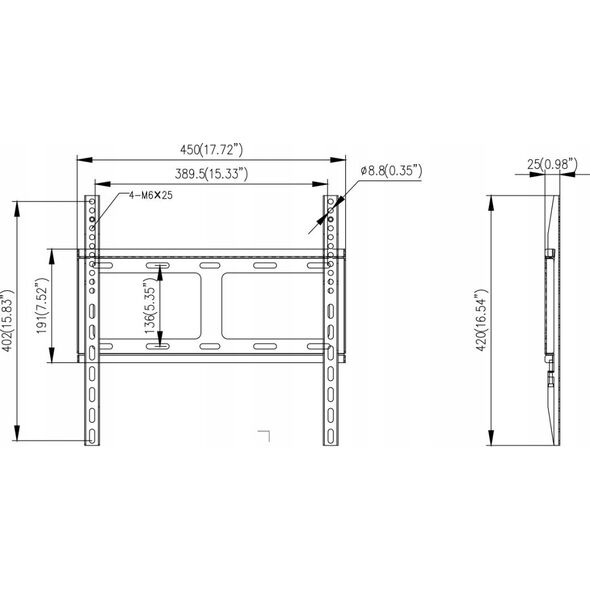Uchwyt ścienny Hikvision DS-DM1940W VESA 200x200
