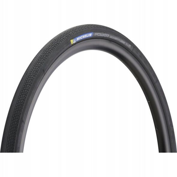 Πτυσσόμενο ελαστικό ποδηλάτου gravel MICHELIN 700X30C (μέγεθος ETRTO 30-622) POWER ADVENTURE (TPI 100) PREMIUM COMPETITION LINE έτοιμο για tubeless Sidewall BLACK