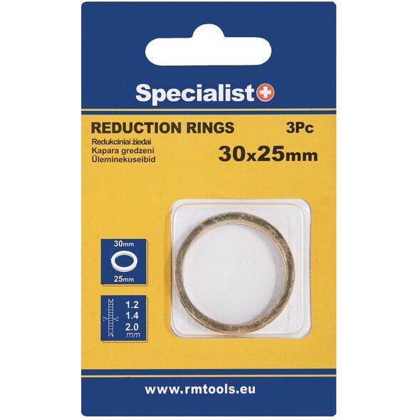 SPECIALIST+ δακτύλιος μείωσης, 30x25x1.2/1.4/2 mm, 3 τεμ.