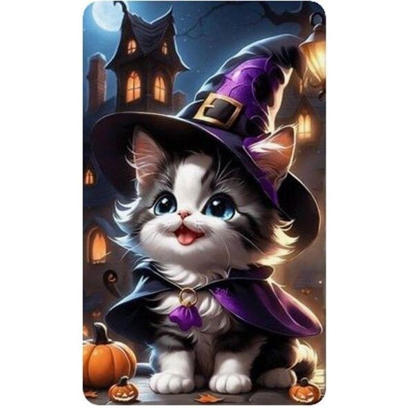 Diamentowa mozaika - Kotek Halloween