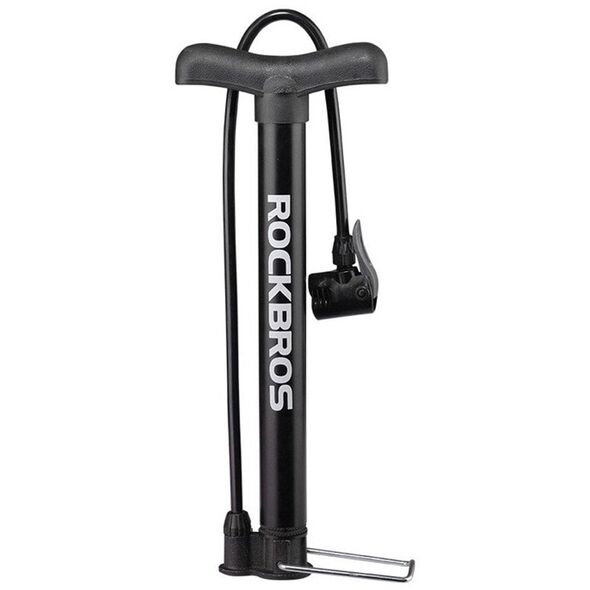 Pompka rowerowa podłogowa 120psi / 8bar końcówki do piłek materacy - czarna Pompka rowerowa podłogowa 120psi / 8bar końcówki do piłek materacy - czarna