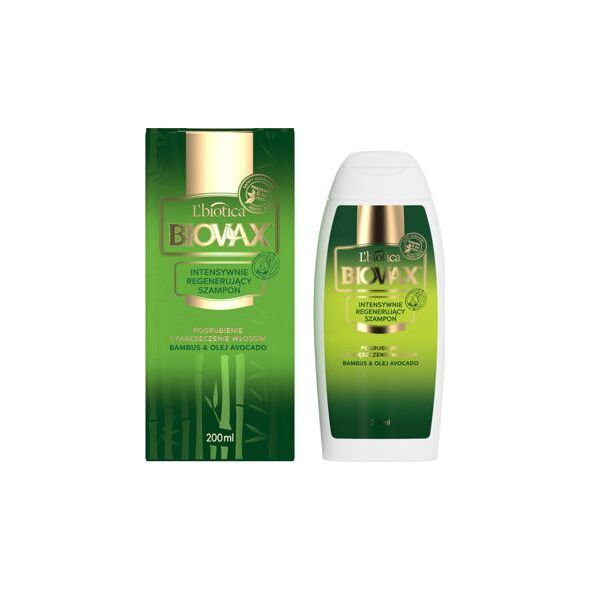 BIOVAX Bambus & Olej Avocado, intensywnie regenerujący szampon do włosów, 200 ml