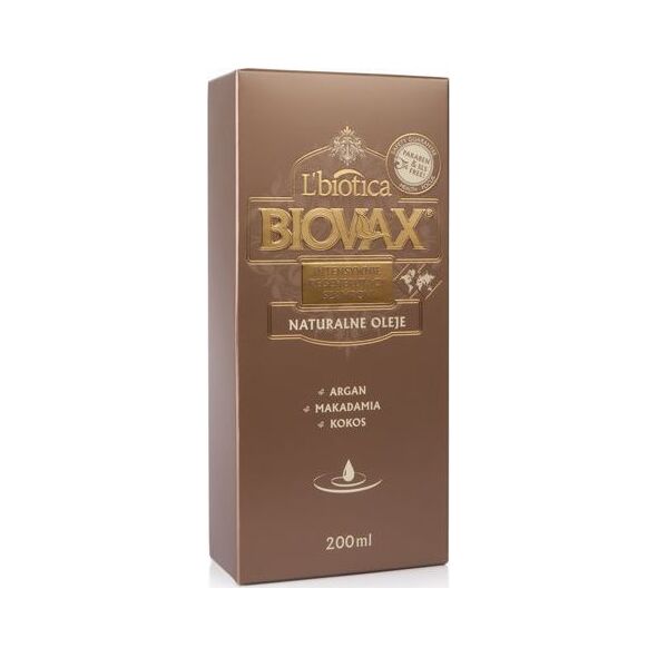 BIOVAX Intensywny szampon regenerujący z arganową macadamia i olejem kokosowym 200ml