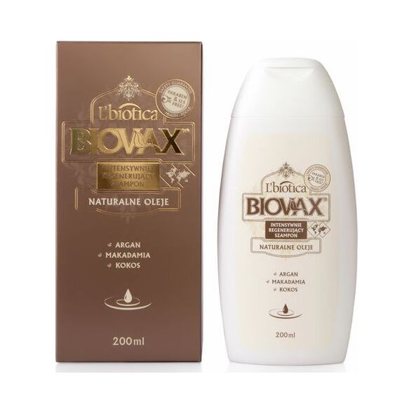 BIOVAX Intensywny szampon regenerujący z arganową macadamia i olejem kokosowym 200ml