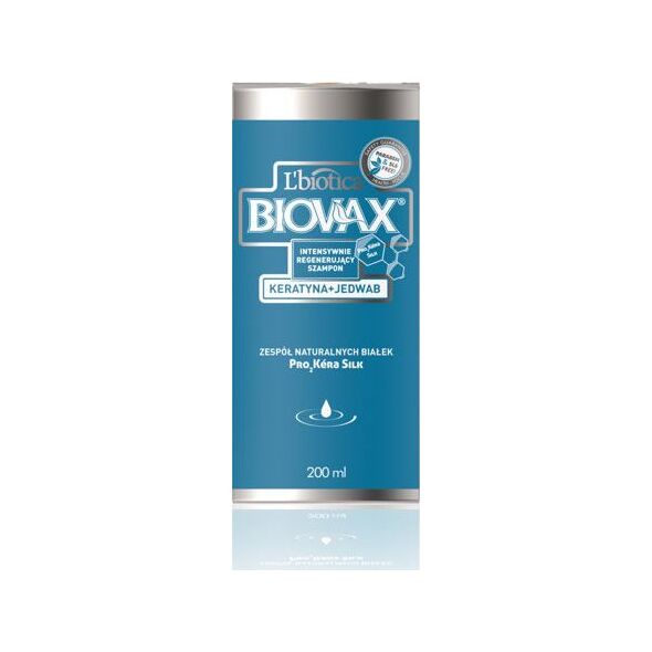 BIOVAX Intensywny szampon regenerujący z keratyną i jedwabiem 200 ml