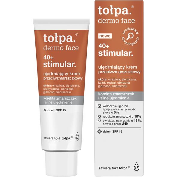 Tołpa stimular 40+ Ujędrniający krem przeciwzmarszczkowy na dzień SPF 15 40 ml