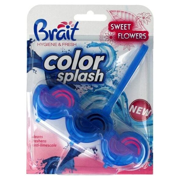 Brait Brait Kostka toaletowa 2-fazowa Color Splash do WC Sweet Flowers 45g