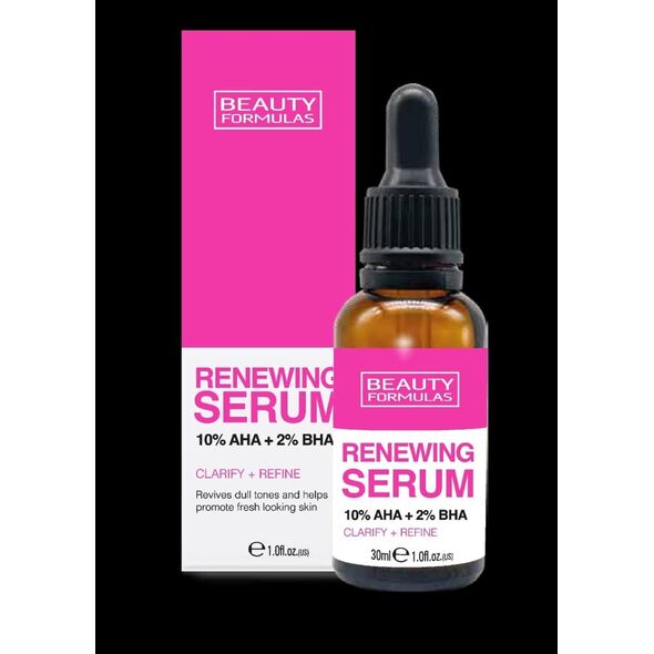 Beauty Formulas BEAUTY F TWARZ Serum 10% AHA+BHA odnawiające 30ml