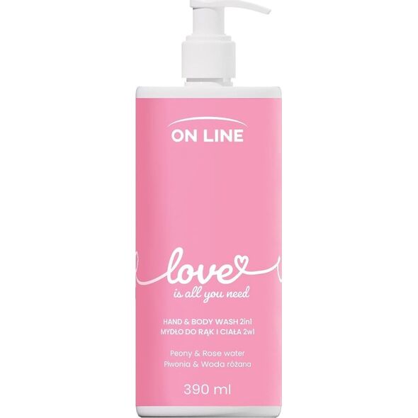 On Line ON LINE Emocje Mydło do rąk i ciała 2w1 Love 390 ml
