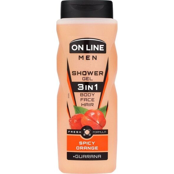 On Line Żel pod prysznic Spicy Orange 3w1 410ml