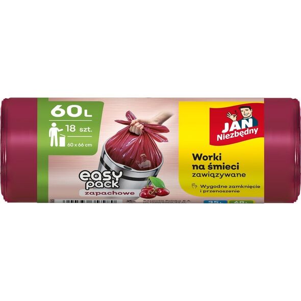 JAN Niezbędny Worki na odpady domowe 60L 18szt. (486908916)