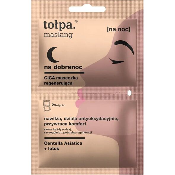 Tołpa masking Maseczka odbudowująca Na dobranoc CICA 2x5 ml 10ml