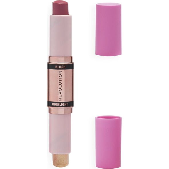 Makeup Revolution Blush & Highlight Stick Róż i Rozświetlacz w sztyfcie 4g Mauve Glow (04)