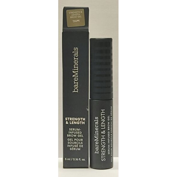 BAREMINERALS STRENGTH & LENGTH BROW GEL REFORMULATION TAUPE 5ML