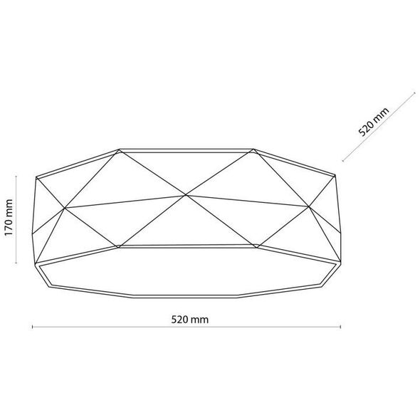 Φωτιστικό οροφής Tk Lighting Kantoor 6195 4x15W E27 λευκό/γκρι
