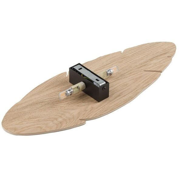 TK Lighting Hoja Wood 4678 απλίκα ξύλινο φύλλο φωτιστικό τοίχου 2x6W G9 ξύλο