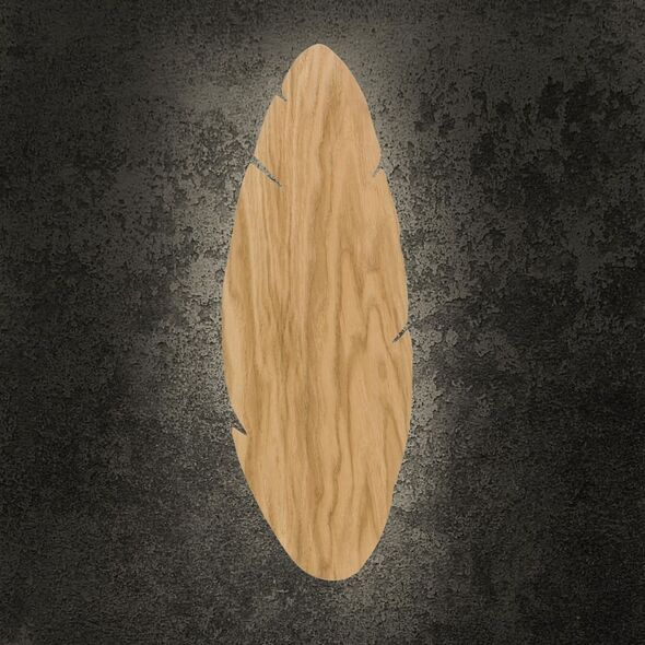 TK Lighting Hoja Wood 4678 απλίκα ξύλινο φύλλο φωτιστικό τοίχου 2x6W G9 ξύλο