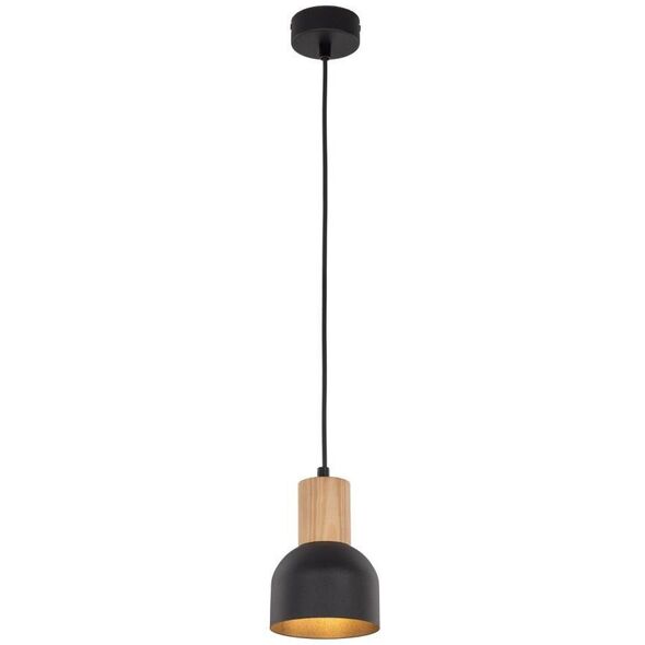 Φωτιστικό κρεμαστό TK Lighting Cairo 4894 1x15W E27 μαύρο/ξύλινο